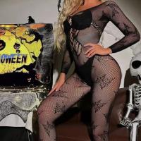 European-Style Lace Cut-Out Bodycon Mini Skirt Set - Black Sexy Lingerie with Halter Backless Design thumbnail