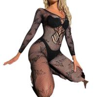 European-Style Lace Cut-Out Bodycon Mini Skirt Set - Black Sexy Lingerie with Halter Backless Design thumbnail