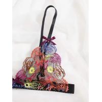 European-Style Sexy Lace Bra and Panty Set – Vibrant Floral Embroidered Women's Intimate Lingerie Outfit thumbnail