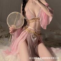 Exotic Princess Vintage-Inspired Lingerie Set – Chinese-Style Belly Dance Bodice & Lace Dress Ensemble thumbnail