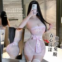 Fan Lei Sexy Lace Bodysuit - Embroidered Sheer Kimono-Style Tight-Fit Women's Corset Dress thumbnail