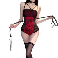 Fei Niao Moon Gaze Lingerie Set - Sexy Lace Bodysuit with Adjustable Straps & Ties for Romantic Nights thumbnail