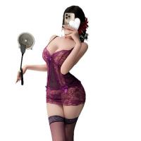 Feiniao Moon Gazer Sexy Lace Sleepwear Set – Sheer Seductive Camisole & Matching Briefs for Date Night thumbnail