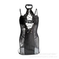 Flirty Sheer Cheongsam Lingerie Set - Sexy Uniform Sleepwear for Small Bust, Bedroom Temptation Outfit thumbnail
