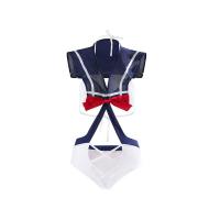 Floral Lace Sexy Bodysuit - Sailor Style Cut-Out Costume for Role Play & Intimate Wear thumbnail