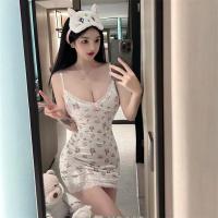 Floral Lace Sleep Dress - Sexy Sheer Mesh & Padded Strap Pure Temptation Nightwear Skirt thumbnail