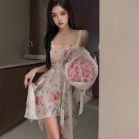 French-Inspired Lace Sleep Dress - Vintage Floral Slip Dress for Women, Sexy & Flirty Lingerie Set thumbnail