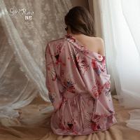 Glorious Sensual Lingerie Set - Low-Cut Seductive Kimono-Style Waist-Slimming Sleepwear Outfit thumbnail