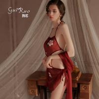 Glorious Sensual Summer Lingerie Set – Sheer Hanfu-Inspired Bodysuit, Shorts & Shawl Outfit thumbnail