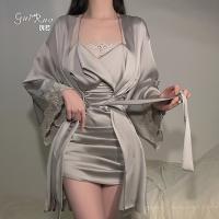 Glorious New Year Lace Sheer Tie-String Babydoll Nightgown Set for Women - Seductive Lingerie Outfit thumbnail