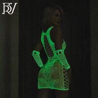 Glow-in-the-Dark Mesh Two-Piece Dress Set – Sexy UV Reactive Lingerie & Swimwear, No-Remove Design thumbnail