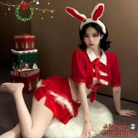 Glowing Cloud Christmas Lingerie Robe - Velvet Pure & Alluring Sleep Dress for Role Play & Holiday Cosplay thumbnail