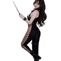 Gorgeous Cloud Sensual Mesh Bodysuit - Side Cutout Sheer One-Shoulder High-Stretch Tight-Fit Bodystocking for Women thumbnail
