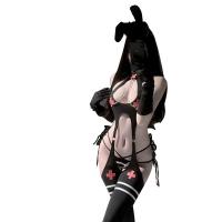 Gorgeous Cloud Sexy Nurse Costume - Hot Lacy Bodysuit with Sheer Cutouts & Seductive Sleepwear thumbnail