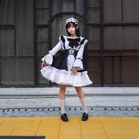 Gothic Lolita Maid Dress - Black & White Cute Japanese Style Costume for Halloween & Cosplay thumbnail