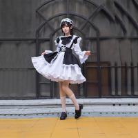 Gothic Lolita Maid Dress - Black & White Cute Japanese Style Costume for Halloween & Cosplay thumbnail