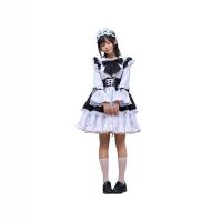 Gothic Lolita Maid Dress - Black & White Cute Japanese Style Costume for Halloween & Cosplay thumbnail