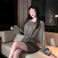 Hong Kong Style Flirty Lingerie Dress - Ruffled Bodycon Mini Skirt with Waist-Cinching Sensual Design thumbnail