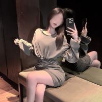 Hong Kong Style Flirty Pleated Mini Skirt - Sensual Bodycon Lace Trim Corset Waistline Lingerie Dress thumbnail