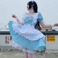 Japanese Black & White Maid Dress for Women - Cute Lolita Cosplay Costume, Plus Size Kawaii Servant Outfit thumbnail