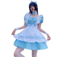 Japanese Black & White Maid Dress for Women - Cute Lolita Cosplay Costume, Plus Size Kawaii Servant Outfit thumbnail