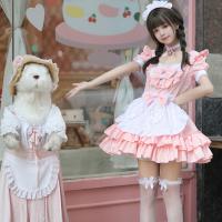 Japanese Style Cosplay Maid Dress - Cute Pink Soft Girl Uniform Costume Set for Role Play thumbnail
