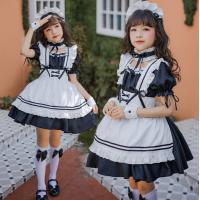 Japanese Girl Black Maid Dress - Cute Lolita Princess Costume for Kids & Toddlers thumbnail