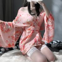 Japanese-Inspired Sexy Lingerie Set – Sheer Kimono-Style Sleepwear & Uniform Outfit, Plus Size Temptation Ensemble thumbnail