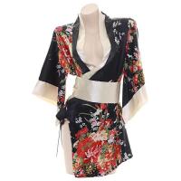 Japanese Kimono Lingerie for Women – Sexy Butterfly Print Yoko Dance Costume, No-Remove Seductive Uniform thumbnail
