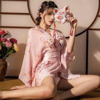 Japanese Kimono-Style Sleepwear Set – Sexy Maid Cosplay Pajamas & Robe for Women thumbnail