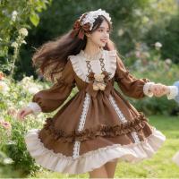 New Japanese Lolita Dress for Girls - Cute Kawaii Student A-Line Skirt, Soft Girly Princess Daily Outfit thumbnail