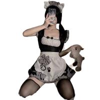 Japanese Maid Costume Set - Sweet & Seductive Cosplay Lingerie Dress, Pure-Yu Style Uniform Outfit thumbnail