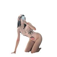 Japanese-Style Sexy Bodysuit Swimwear - Ultra-Thin Tight-Fit Erotic Lingerie with Playful Back Design thumbnail