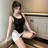 Japanese-Style Sexy Deadstock Swimsuit Bodysuit - Seductive Open-Crotch Erotic Sleepwear for Adults thumbnail