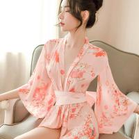 Japanese-Style Sexy Lingerie Set - Seductive Kimono Sleepwear & Robe for Women thumbnail