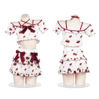 Japanese-Style Sexy Lingerie Set - Strawberry-Themed Two-Piece Sleepwear & Seductive Outfit thumbnail