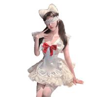 JinXiao Soft & Playful Lingerie Set - Bowknot Maid-Inspired Pure-Yet-Sensual Lolita Erotic Underwear for Women thumbnail