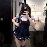 JK Uniform Bunny Girl Lingerie Set - Student Role Play Sleepwear with Suspender Skirt thumbnail