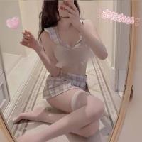 JK Uniform Lingerie Set - Cute & Sexy Schoolgirl Style Gridded Outfit, No-Remove Design for Spring thumbnail