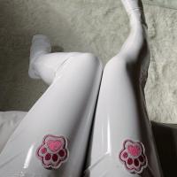 Kawaii Anime Cat Girl Over-The-Knee Socks - Shiny Tight Cosplay Stockings for Women thumbnail