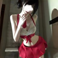 Kouni Sexy Lace Bodysuit with Skirt - Cute JK-Style Sleepwear Set, Removable Bra & Ultra-Short Skirt Outfit thumbnail