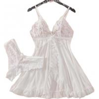 Lace Cami Set Women's Sexy Sleepwear - V-Neck Matching Lingerie Outfit, Elegant European Style Nightwear thumbnail