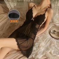 Luxury Lace Chemise Sleepwear Set – Sexy Sheer Pure-Delight Women's Plus Size Matching Lingerie Pajamas thumbnail