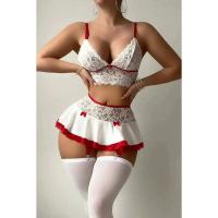 Lace Flirty Maid Outfit Set - Sexy Cross-Border Erotic Mini Skirt & Top for Women thumbnail
