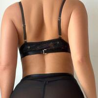 Lace Halter Neck Sexy Lingerie Set – High Slit Bondage Style Outfit for Women thumbnail