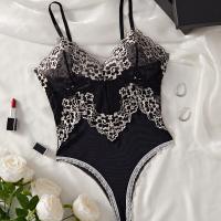 Lace Mesh Sexy Bodysuit - Seductive Sheer Lace Chemise Sleepwear for Women, Sensual Intimate Lingerie Set thumbnail