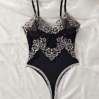 Lace Mesh Sexy Bodysuit - Seductive Sheer Lace Chemise Sleepwear for Women, Sensual Intimate Lingerie Set thumbnail