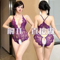 Lace Seductive Bodysuit for Women - Backless Open-Crotch Erotic Lingerie, Sexy European Style thumbnail