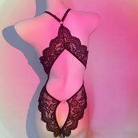 Lace Seductive Bodysuit for Women - Backless Open-Crotch Erotic Lingerie, Sexy European Style thumbnail