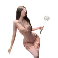 Luxury Lace Sensual Bodysuit - Elegant Sheer Peek-a-Boo Bust Erotic Lingerie for Women thumbnail